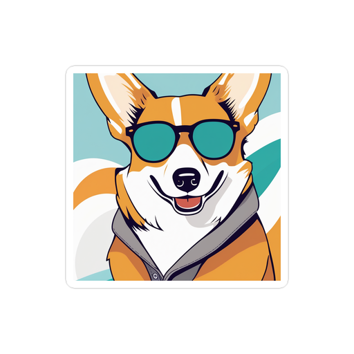 PugMug Custom Pembroke Welsh Corgi Sticker