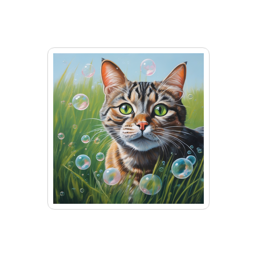 PugMug Custom Tabby Companion Cat Sticker