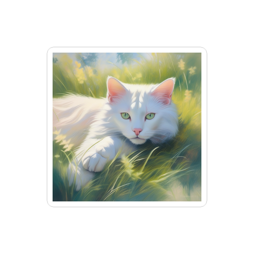 PugMug Custom White Exotic Cat Sticker