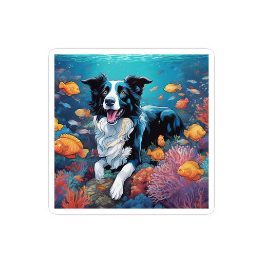 PugMug Custom Border Collie Sticker