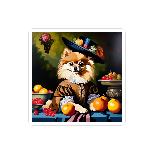 PugMug Custom Tan Pomeranian Sticker