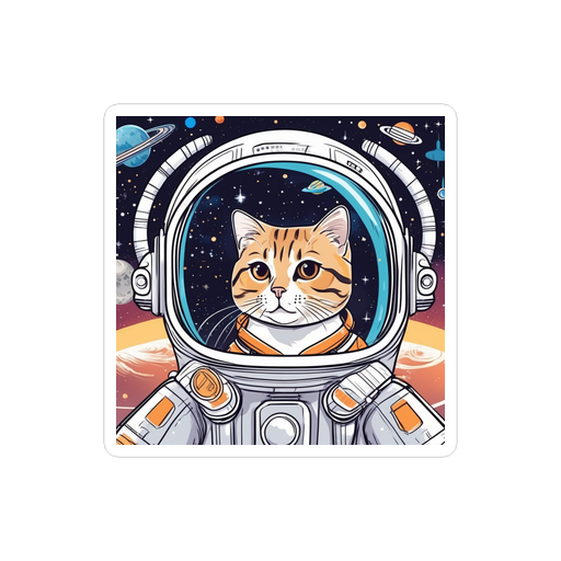 PugMug Custom Tabby Scottish Fold Cat Sticker