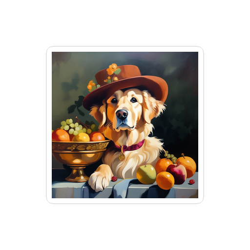 PugMug Custom Golden Retriever Sticker