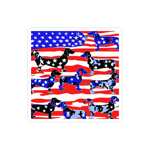 PugMug Custom Black Dachshund Sticker