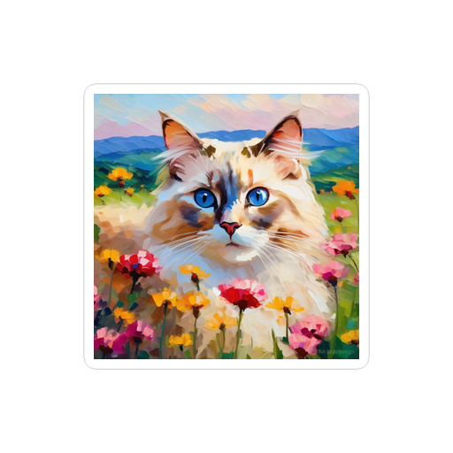 PugMug Custom Tabby Ragdoll Cat Sticker
