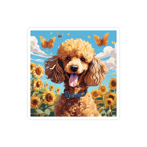 PugMug Custom Tan Poodle Sticker