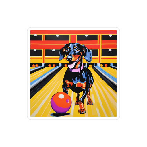 PugMug Custom Black Dachshund Sticker