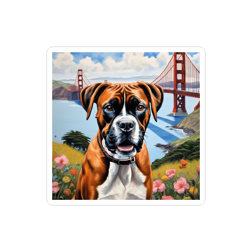 PugMug Custom Boxer Dog Sticker