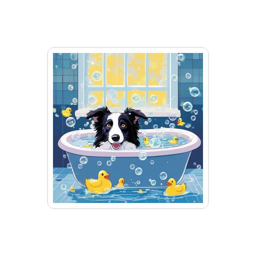 PugMug Custom Border Collie Sticker