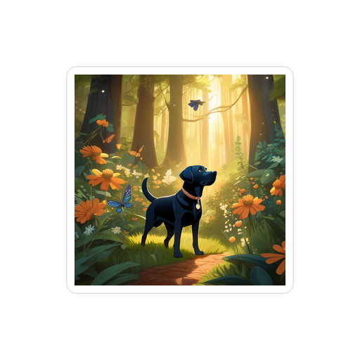 PugMug Custom Black Labrador Retriever Sticker