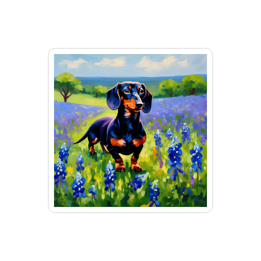 PugMug Custom Black Dachshund Sticker