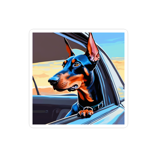 PugMug Custom Doberman Pinscher Sticker