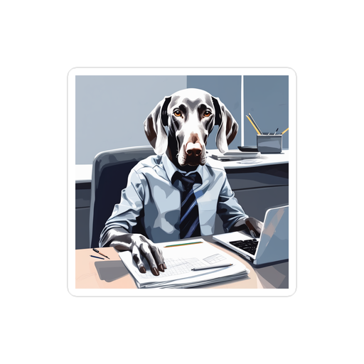 PugMug Custom Weimaraner Sticker