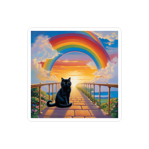 PugMug Custom Black Persian Cat Sticker