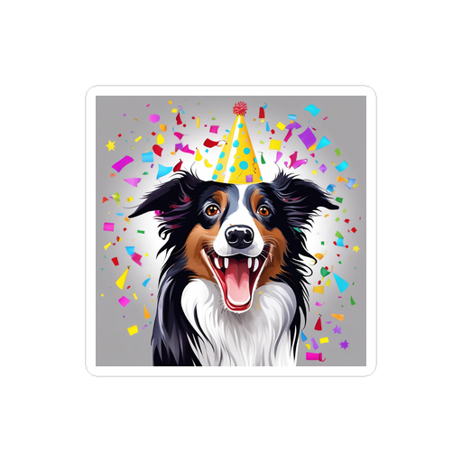 PugMug Custom Border Collie Sticker