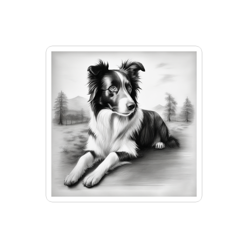 PugMug Custom Border Collie Sticker