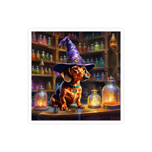 PugMug Custom Tan Dachshund Sticker