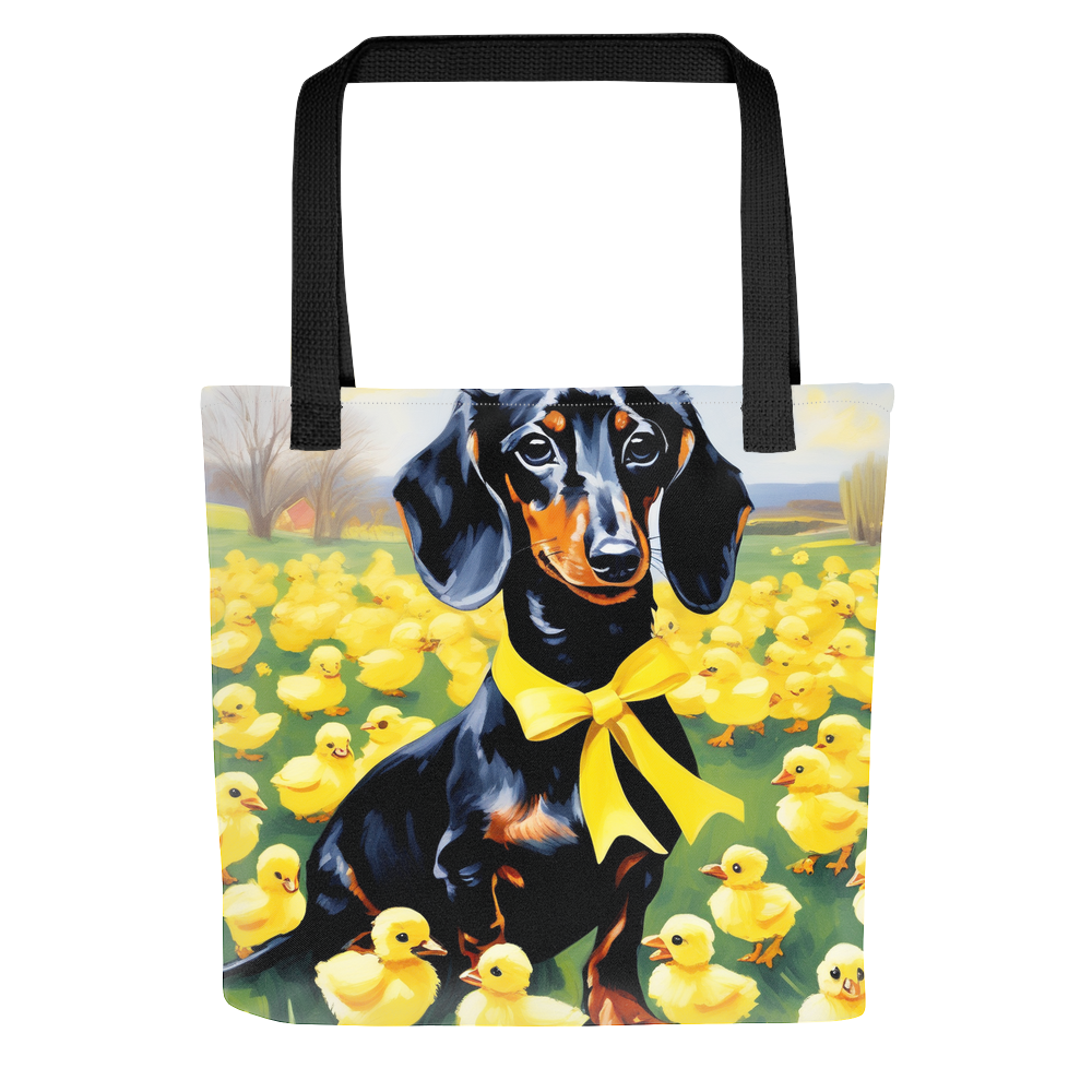 PugMug Custom Black Dachshund Tote
