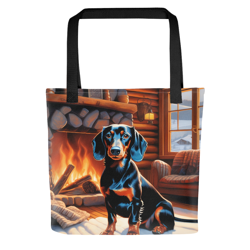 PugMug Custom Black Dachshund Tote