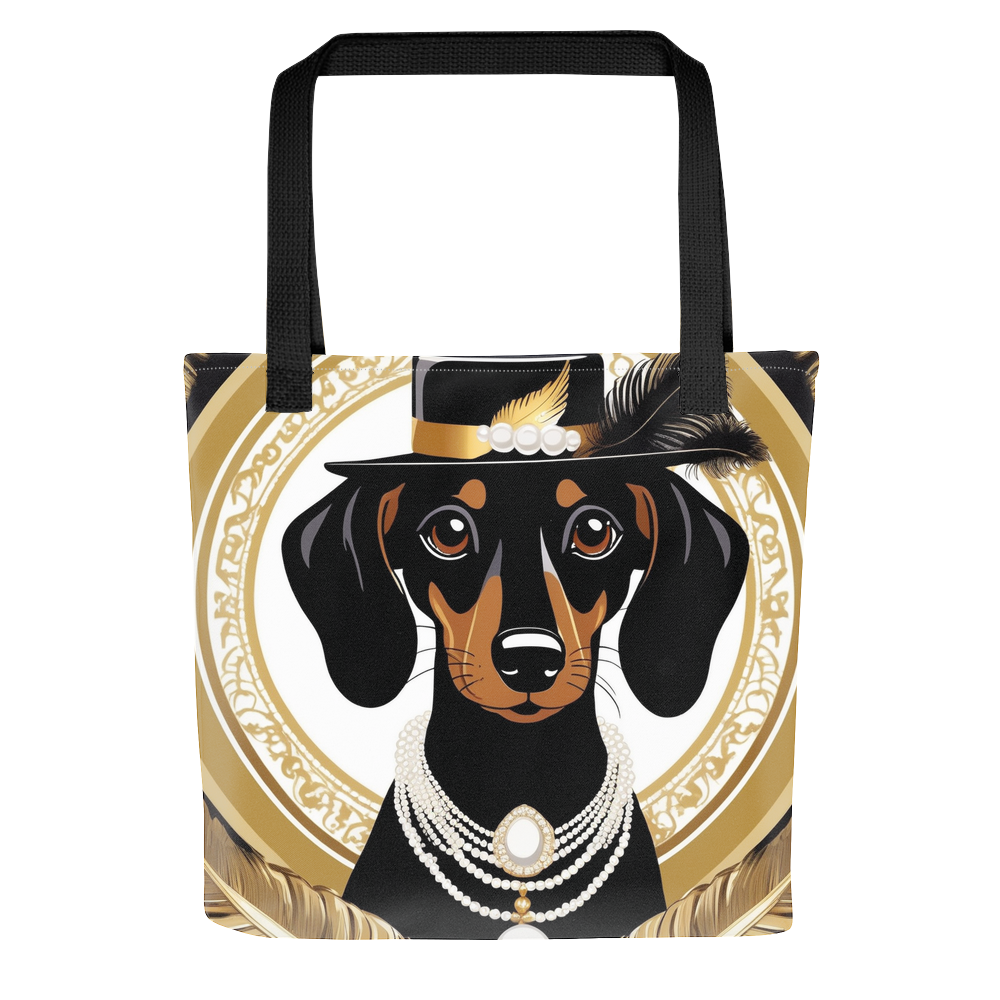 PugMug Custom Black Dachshund Tote