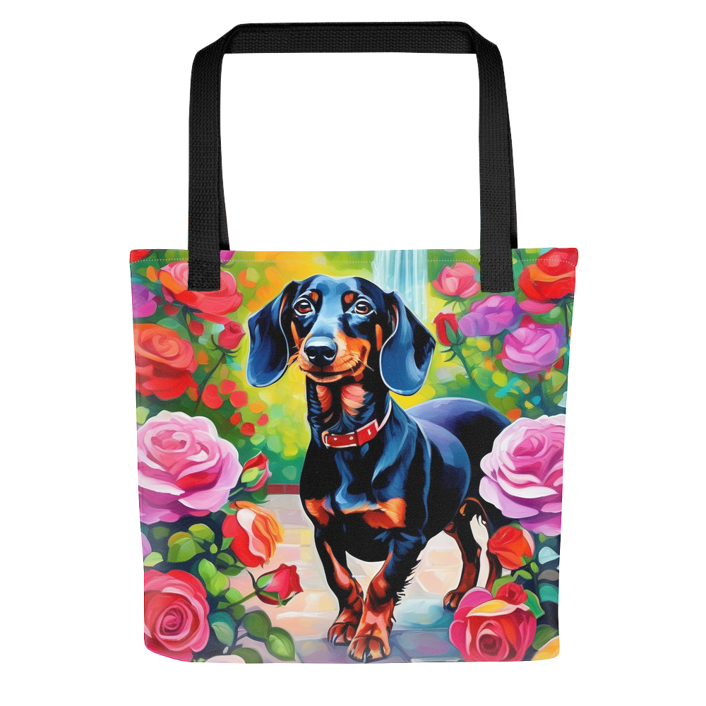 PugMug Custom Black Dachshund Tote
