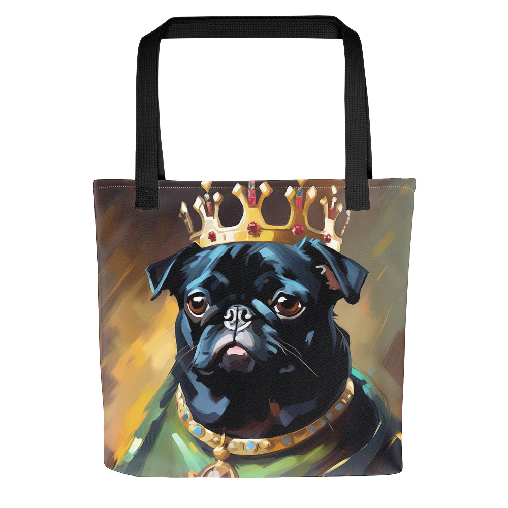 PugMug Custom Black Pug Tote