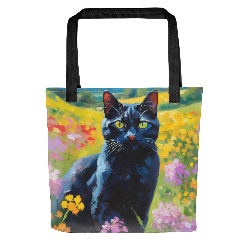 PugMug Custom Black American Shorthair Cat Tote
