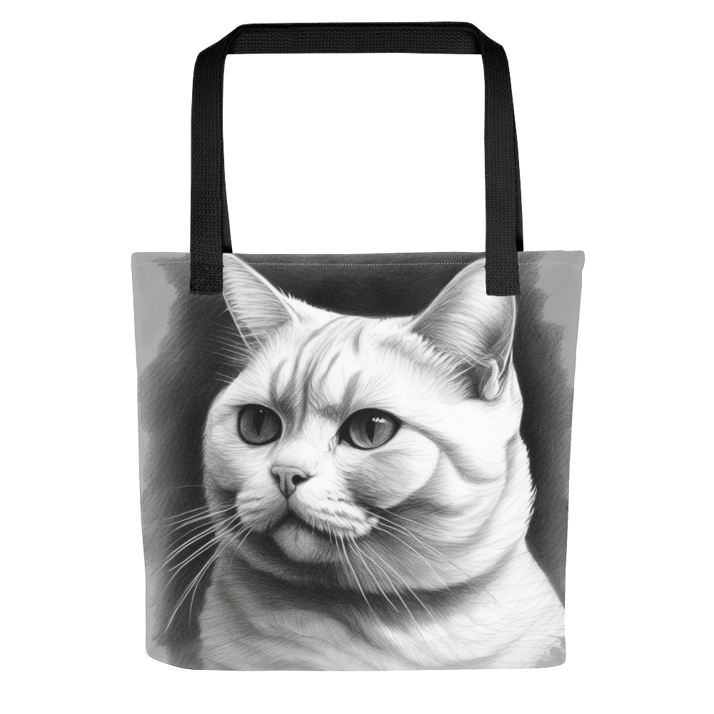 PugMug Custom White British Shorthair Cat Tote