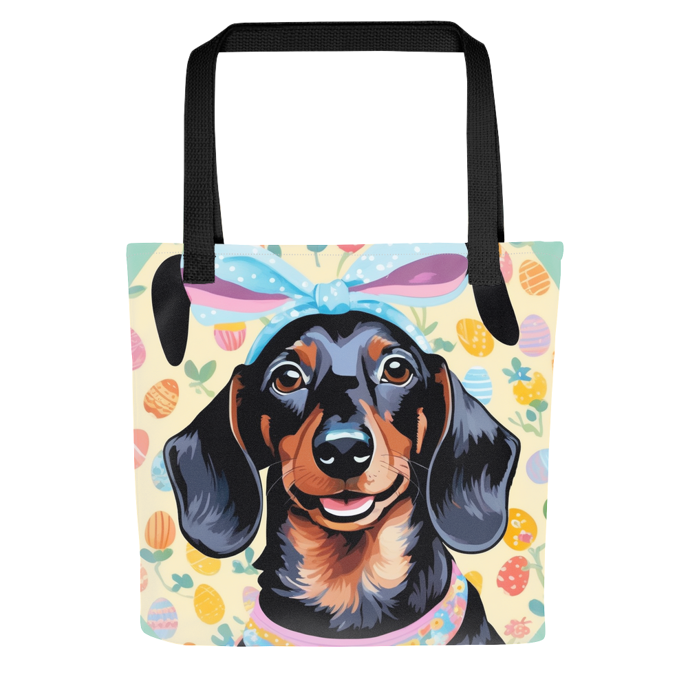 PugMug Custom Black Dachshund Tote
