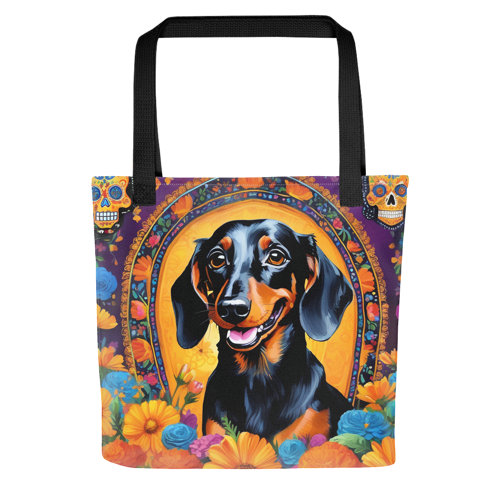 PugMug Custom Black Dachshund Tote