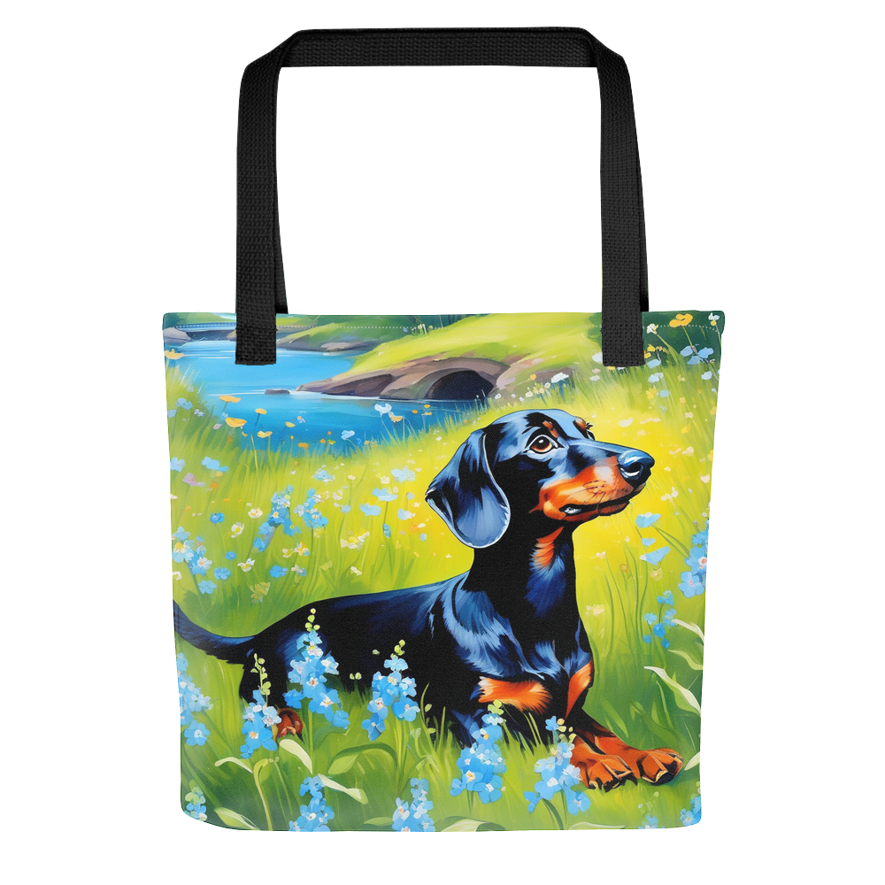 PugMug Custom Black Dachshund Tote