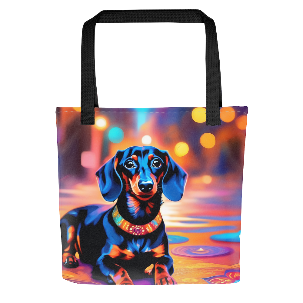 PugMug Custom Black Dachshund Tote