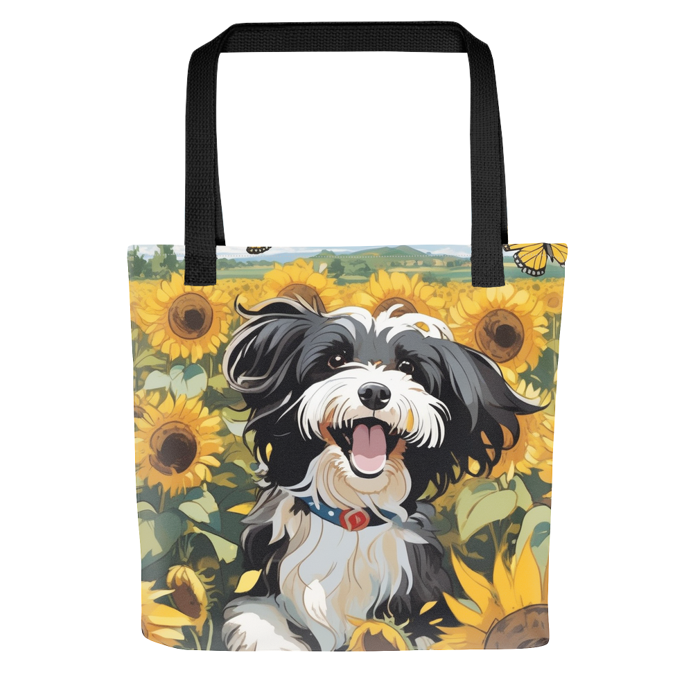 PugMug Custom Black-and-white Havanese Dog Tote