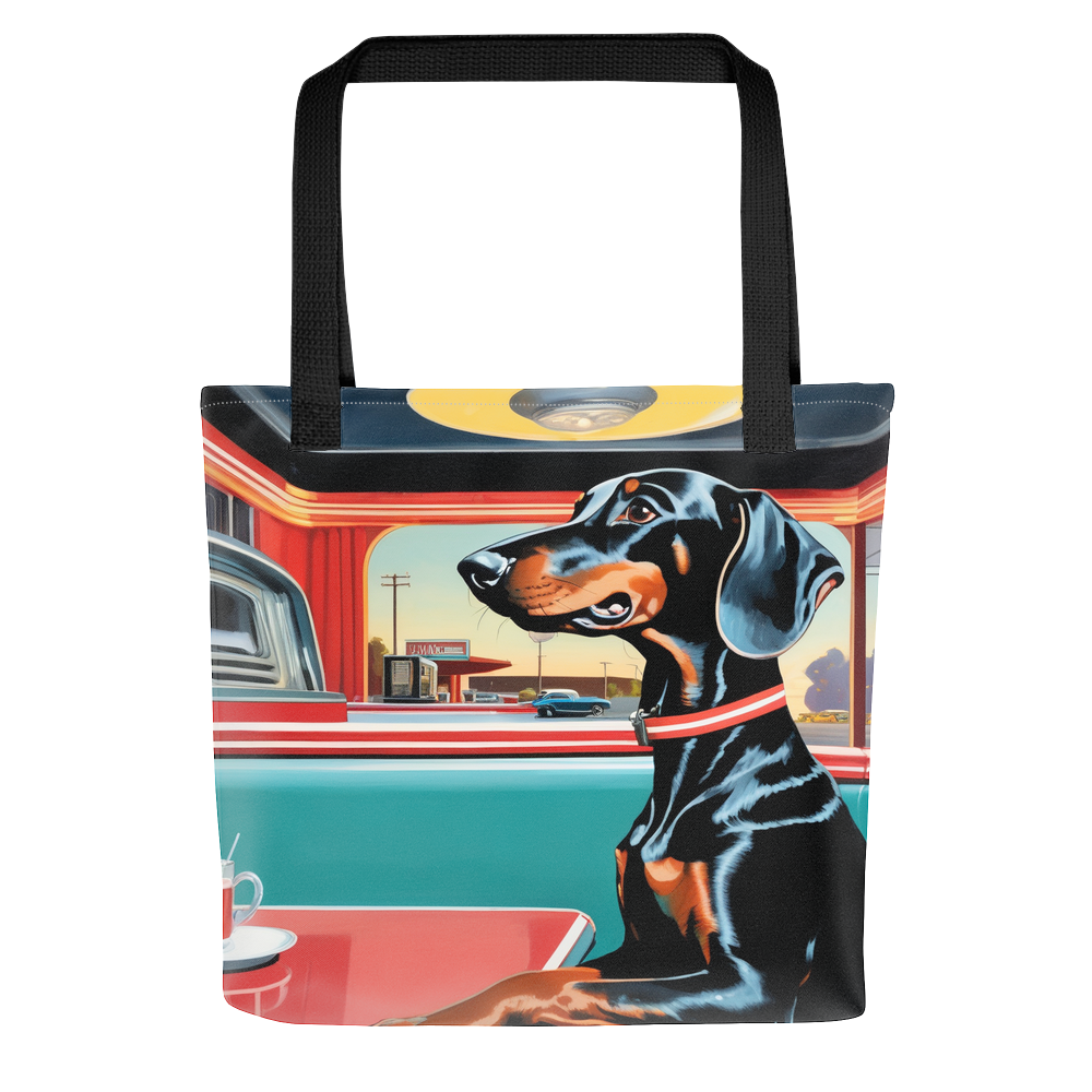 PugMug Custom Black Dachshund Tote