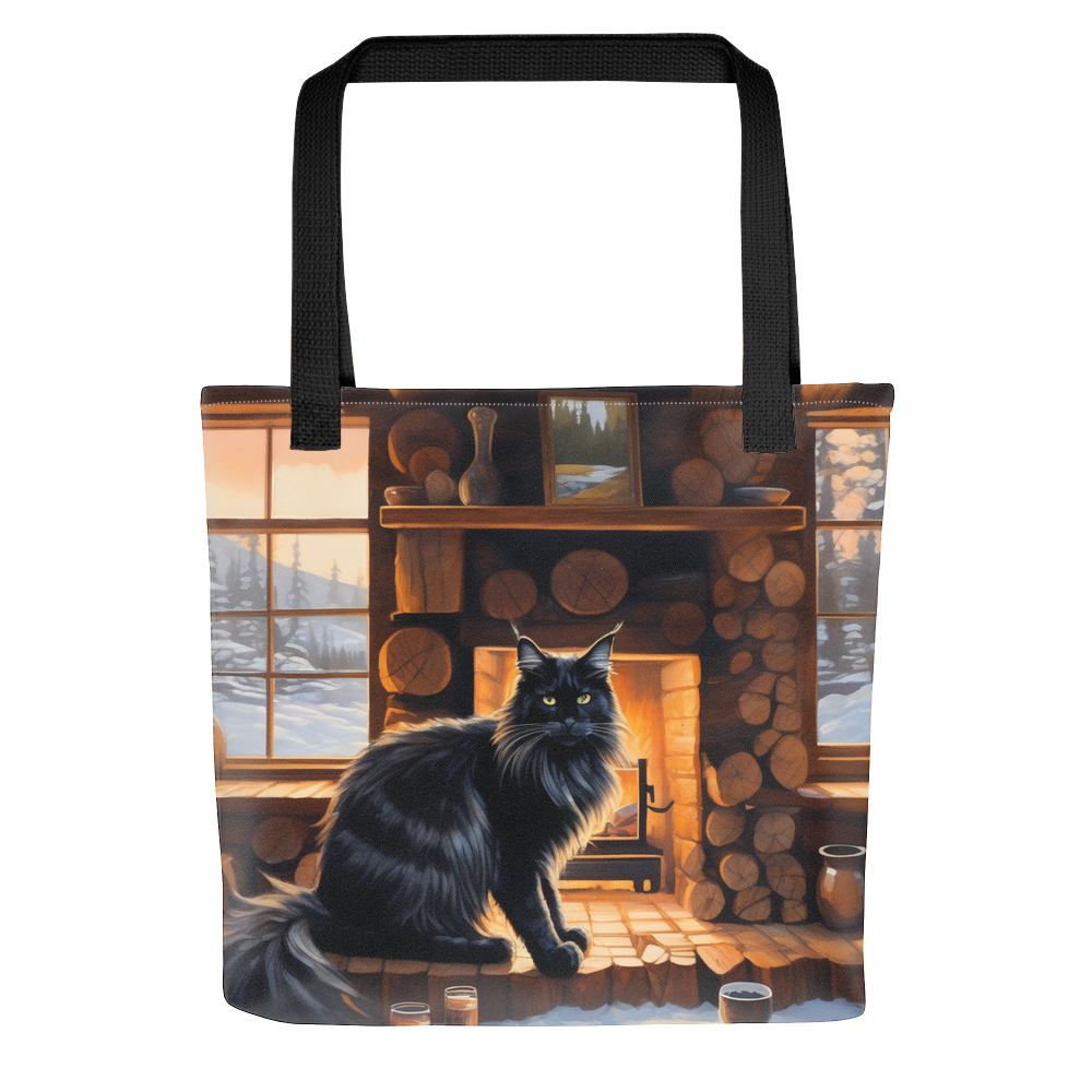 PugMug Custom Black Maine Coon Cat Tote