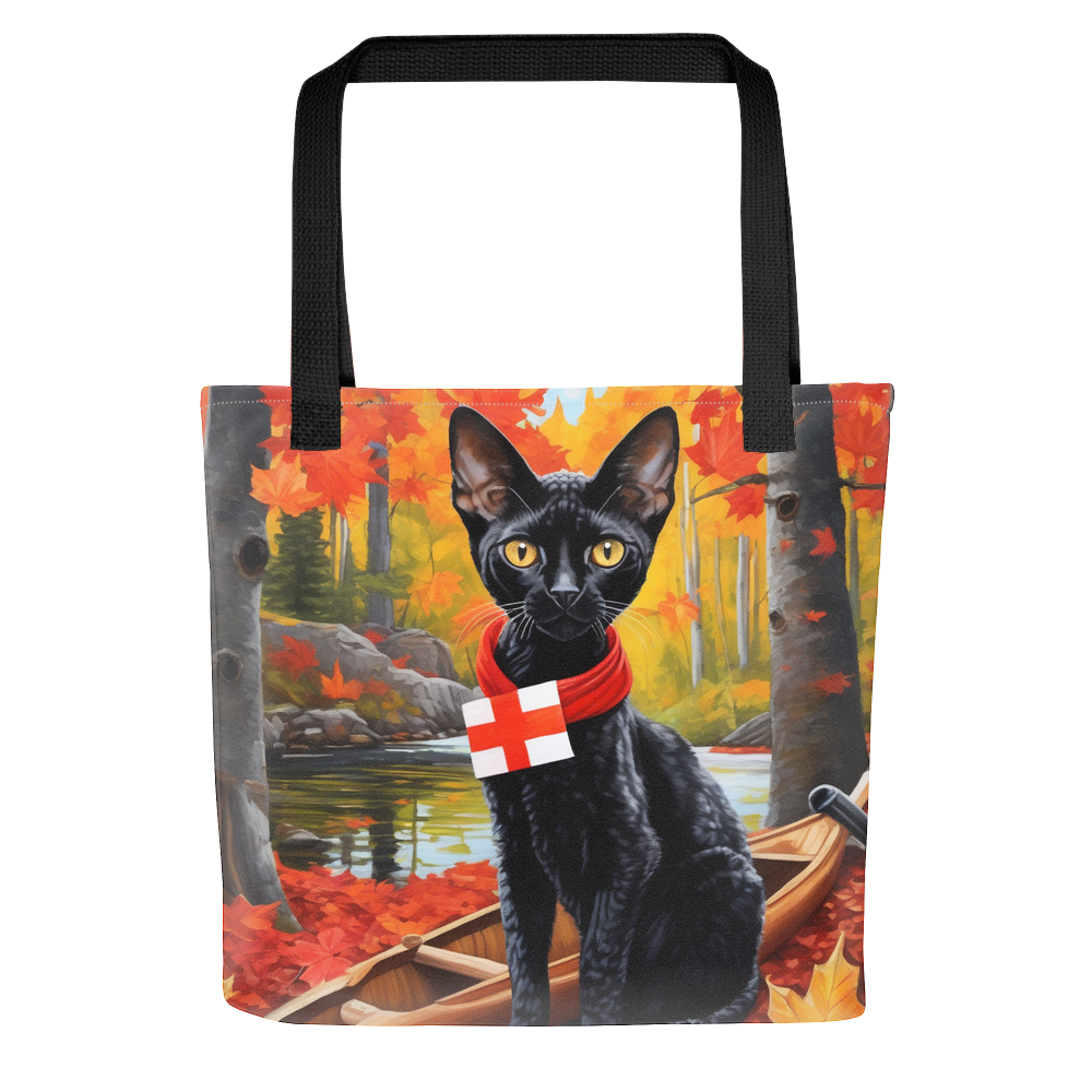 PugMug Custom Black Devon Rex Cat Tote