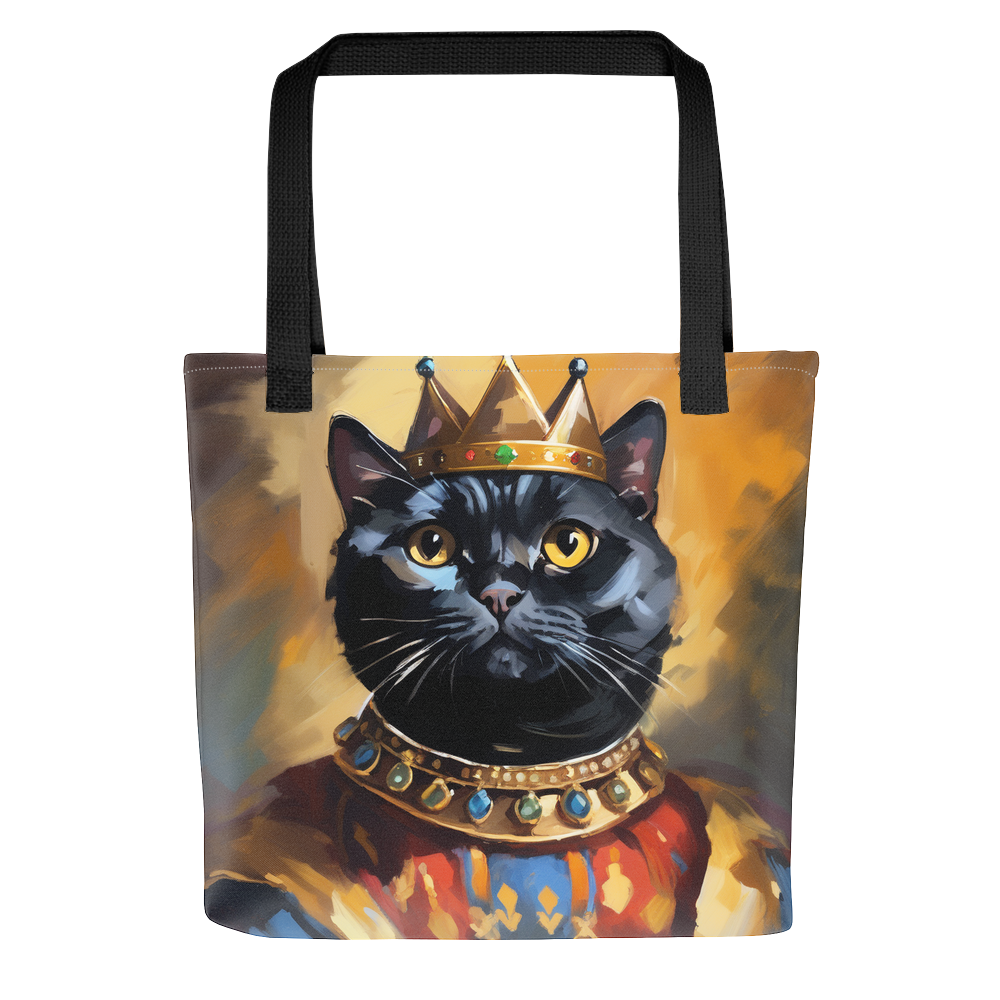 PugMug Custom Black Scottish Fold Cat Tote