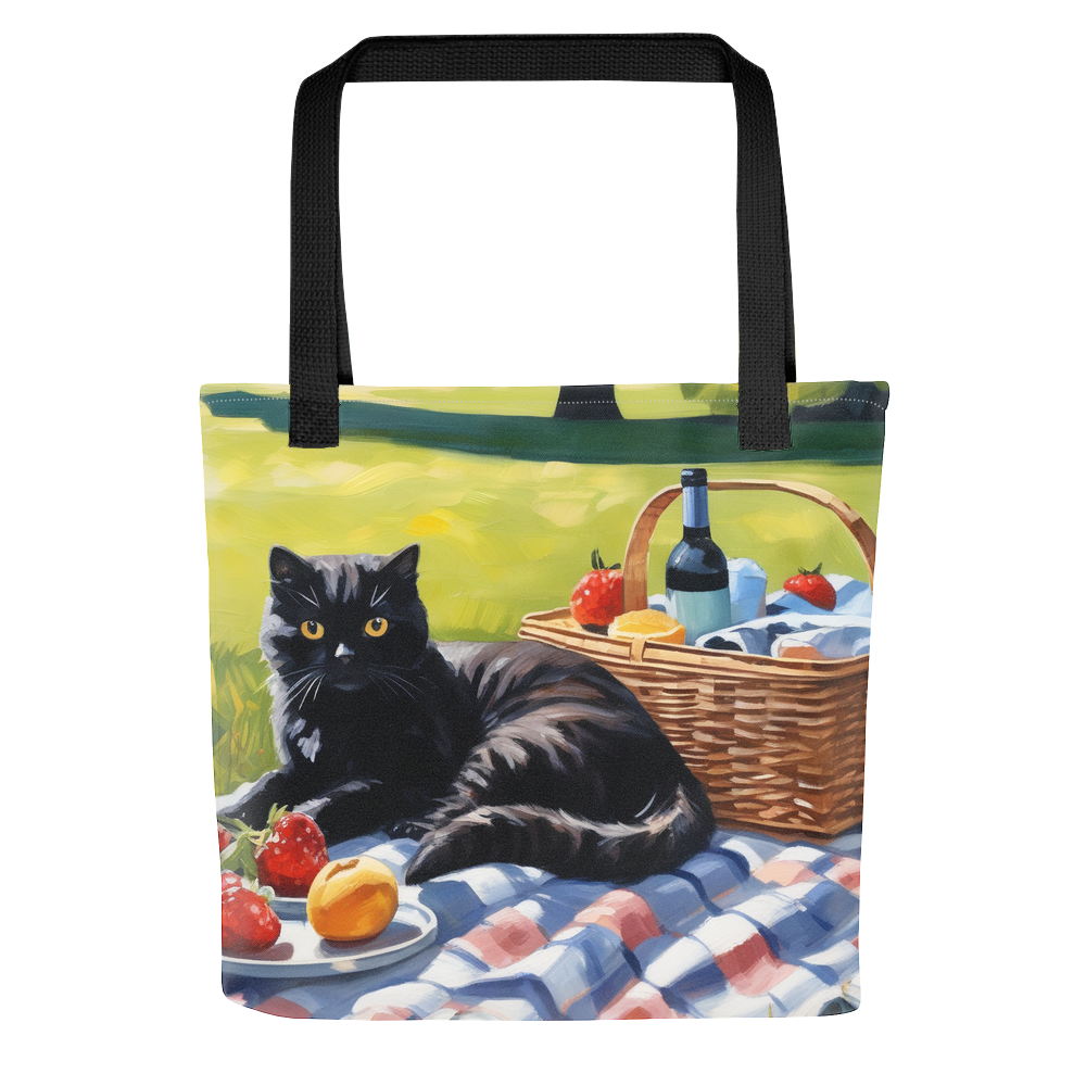 PugMug Custom Black Scottish Fold Cat Tote