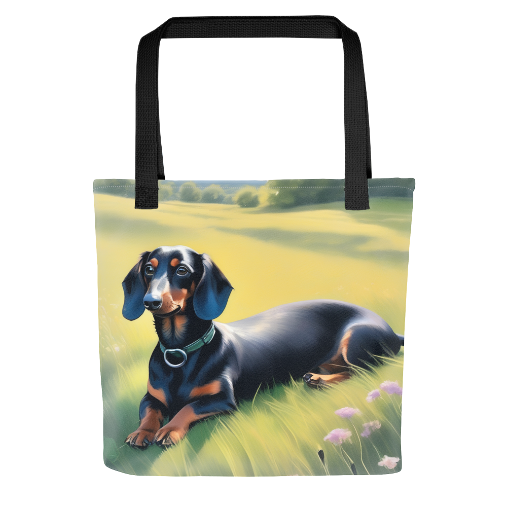 PugMug Custom Black Dachshund Tote