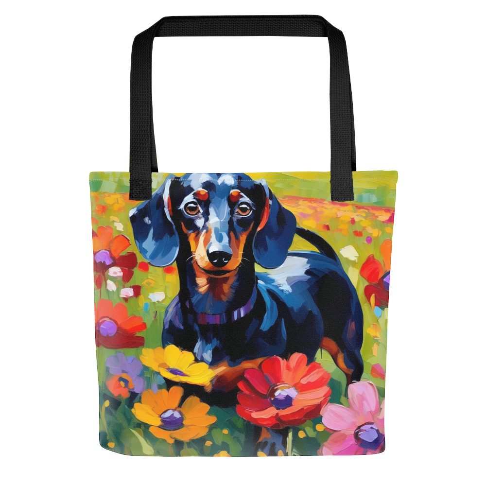 PugMug Custom Black Dachshund Tote