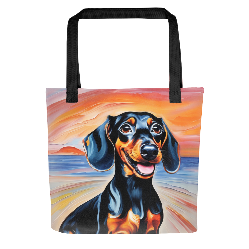 PugMug Custom Black Dachshund Tote