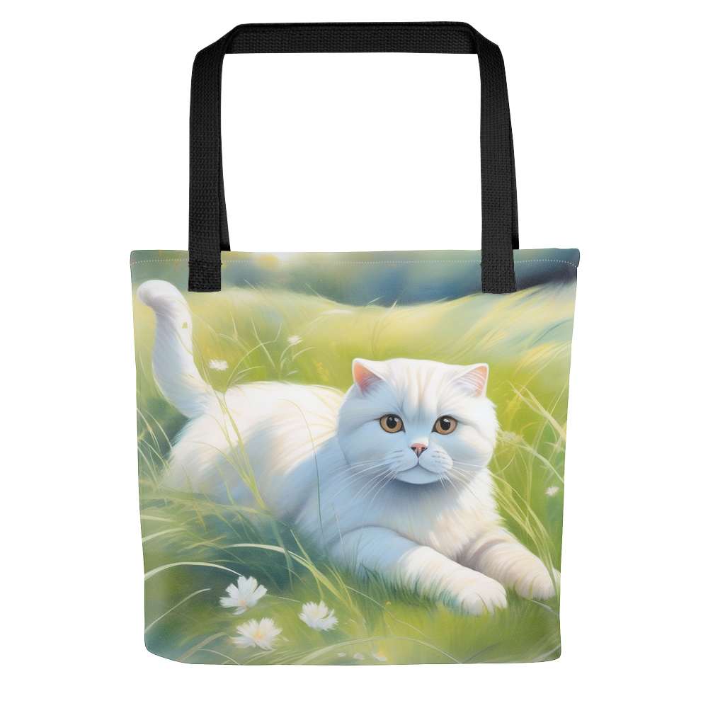 PugMug Custom White Scottish Fold Cat Tote