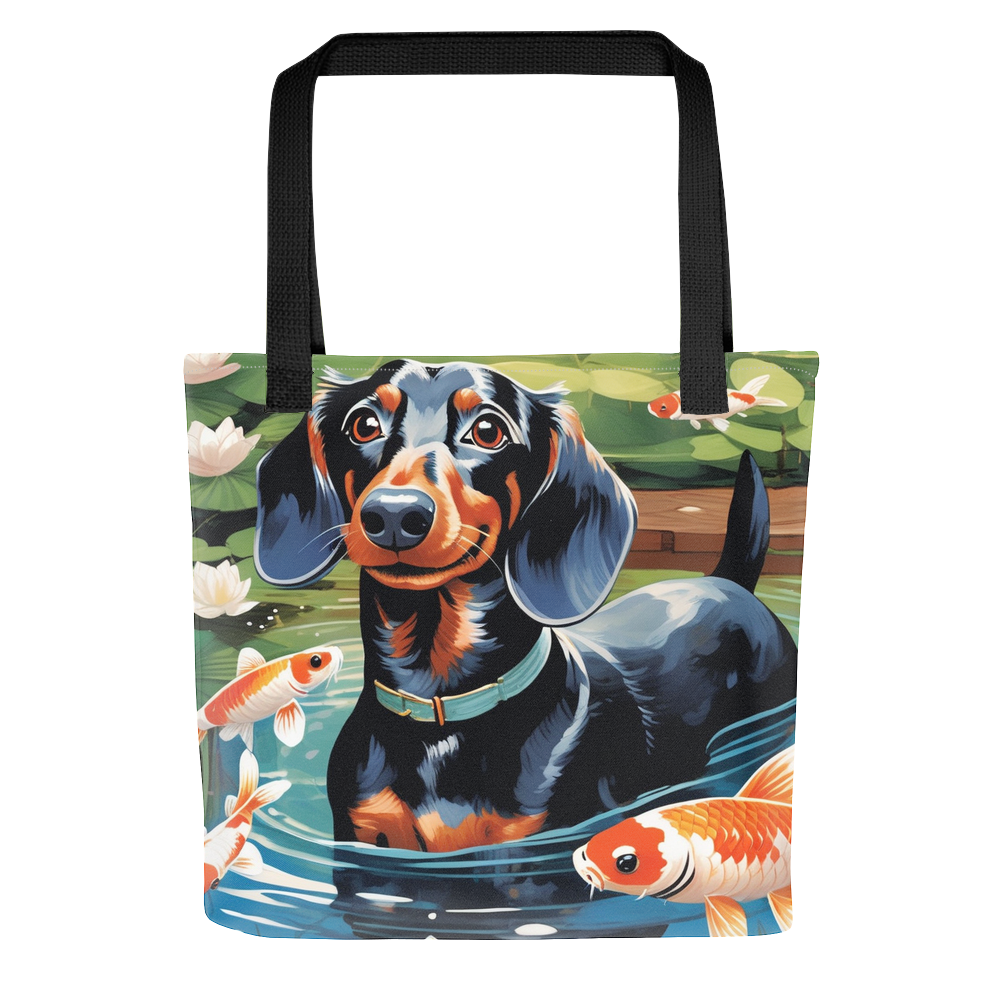 PugMug Custom Black Dachshund Tote