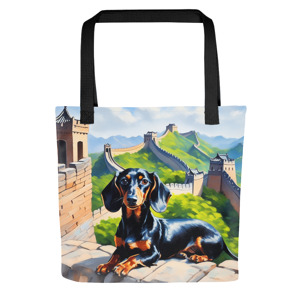 PugMug Custom Black Dachshund Tote