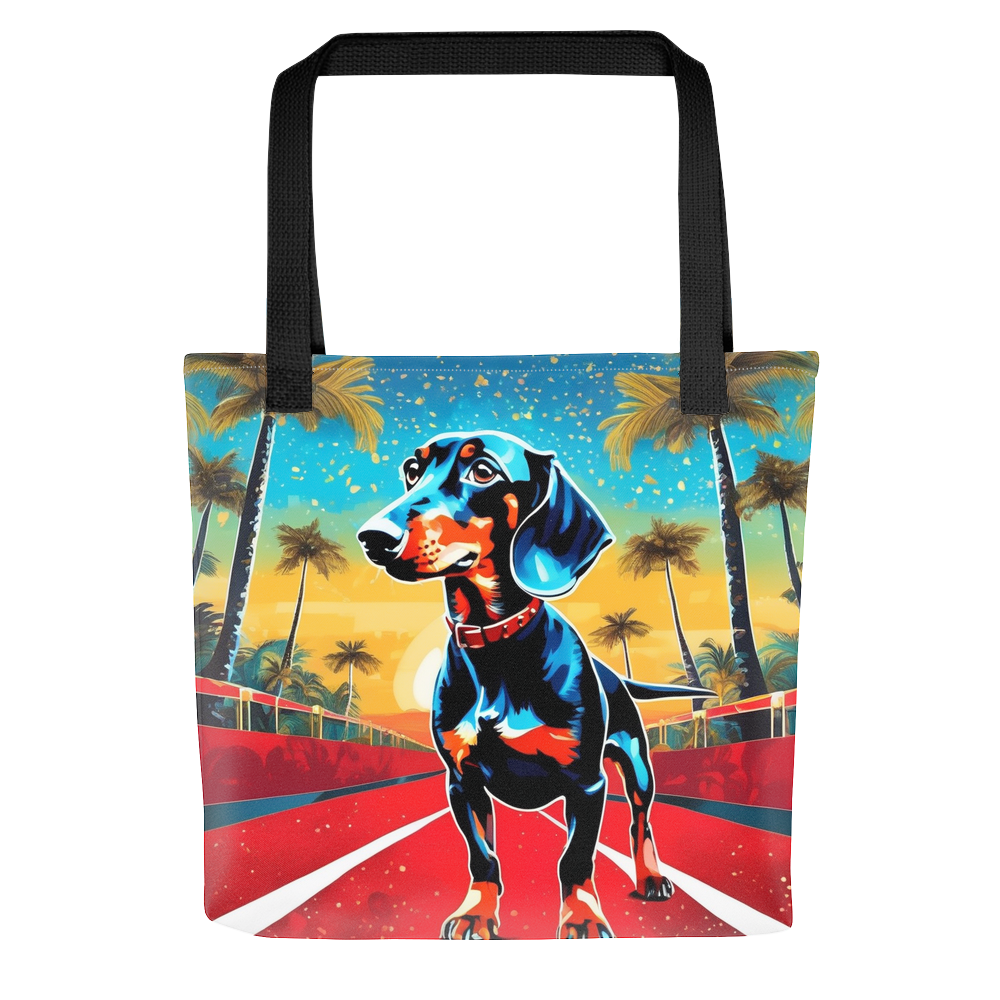 PugMug Custom Black Dachshund Tote