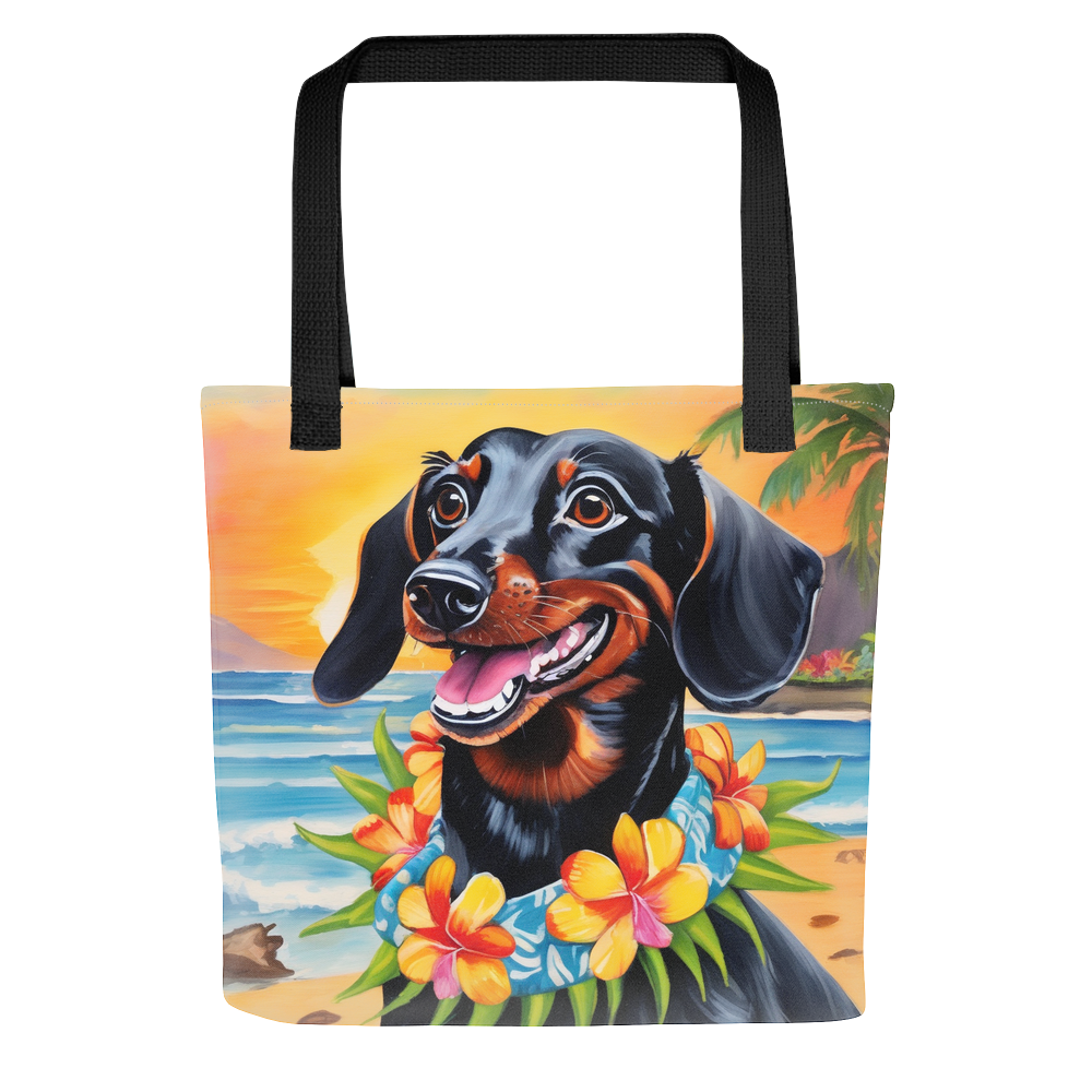 PugMug Custom Black Dachshund Tote