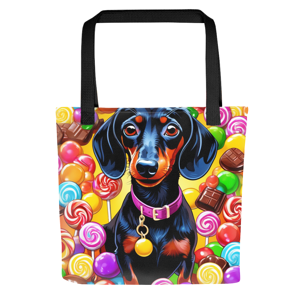 PugMug Custom Black Dachshund Tote