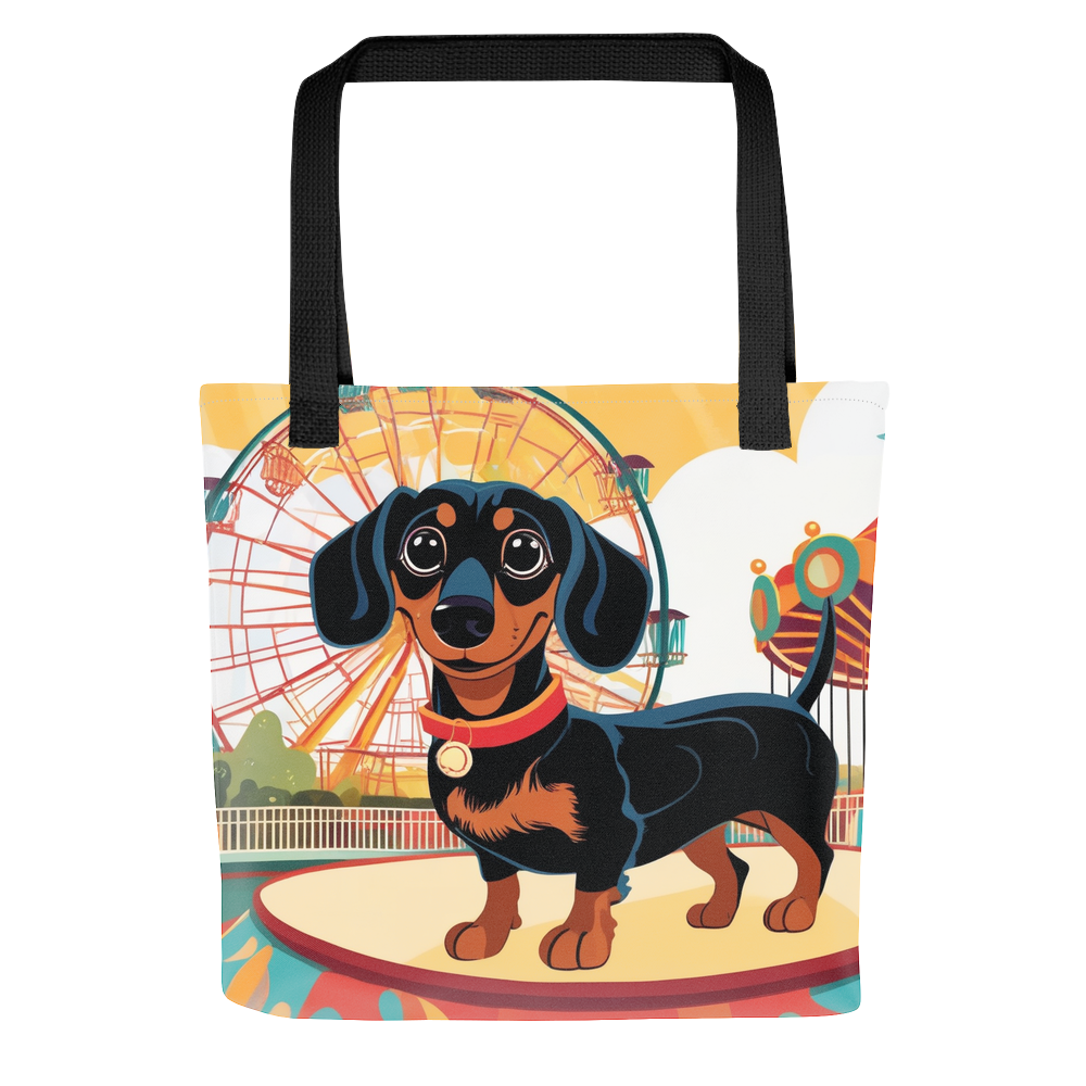 PugMug Custom Black Dachshund Tote