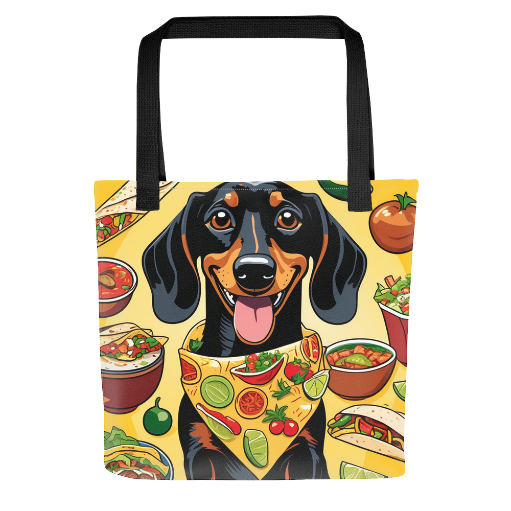 PugMug Custom Black Dachshund Tote
