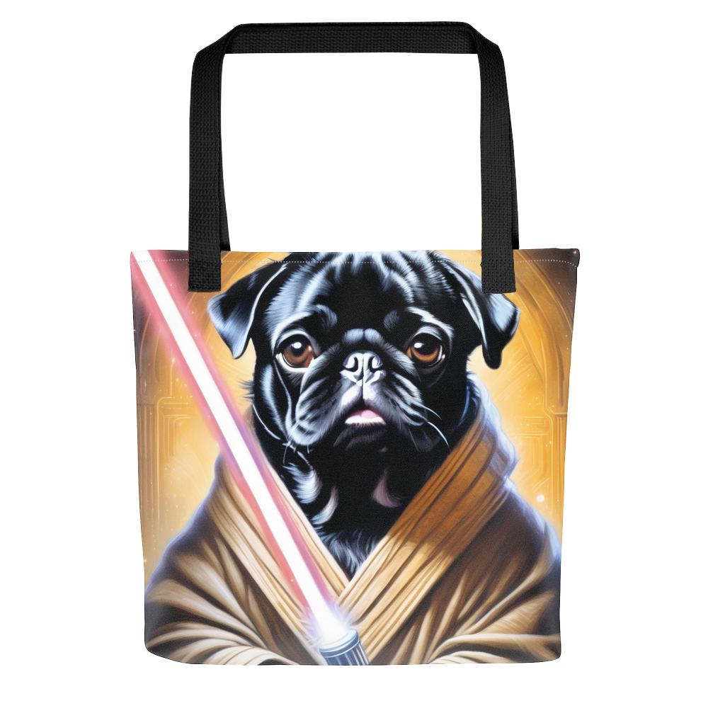 PugMug Custom Black Pug Tote